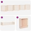 vidaXL Dog Gate with Door Foldable 10 Panels 800 cm Poplar Wood