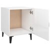 vidaXL Bedside Cabinet High Gloss White Engineered Wood