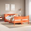 vidaXL Bed Frame without Mattress Wax Brown 120x190 cm Small Double Solid Wood Pine