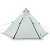 vidaXL Family Tent Tipi 8-Person White Blackout Fabric Waterproof