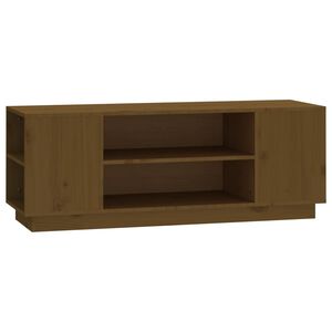 vidaXL TV Cabinet Honey Brown 110x35x40,5 cm Solid Wood Pine