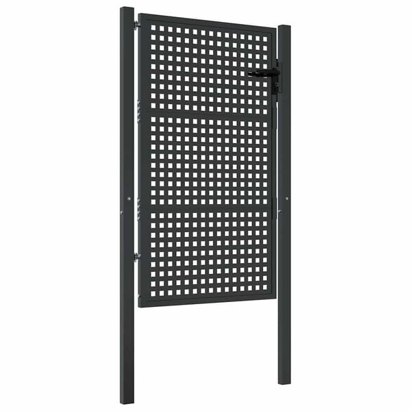 vidaXL Garden Gate Anthracite 100x125 cm Steel
