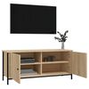 vidaXL TV Cabinet with Doors Sonoma Oak 102x35x45 cm Engineered Wood
