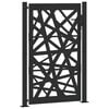 vidaXL Garden Gate Black 100x150 cm Steel Light Design