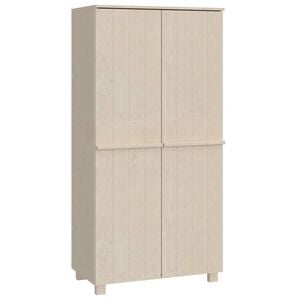 vidaXL Wardrobe | Honey brown | Solid pinewood, MDF | 89 x 50 x 180 cm