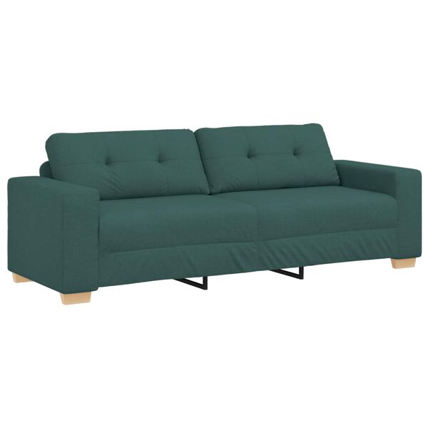 vidaXL Sofa Dark Green 221 x 80 x 80 cm Fabric