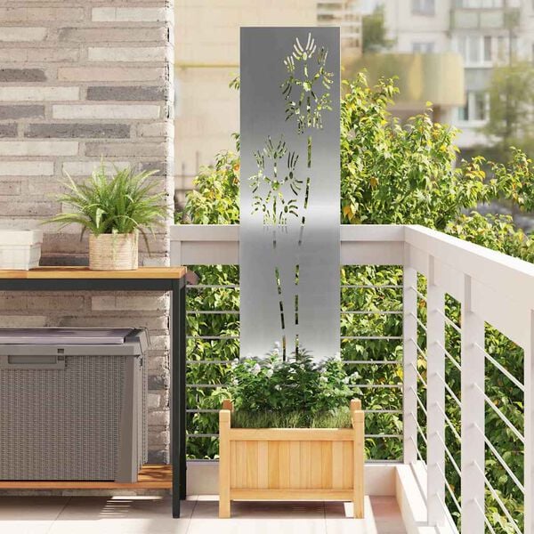 vidaXL Garden Privacy Screen Silver 32 x 140 cm Galvanised steel