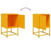 vidaXL Bedside Cabinet Mustard Yellow 36x39x60.5 cm Steel