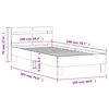 vidaXL Bed Frame without Mattress with LED Lights Grey Sonoma 100x200 cm