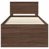 vidaXL Bed Frame with Headboard Brown Oak 75 x 190 cm Engineered Wood