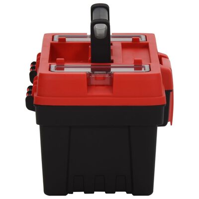 vidaXL 2 Piece Tool Box Set Black and Red Polypropylene