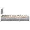vidaXL Bed Frame Concrete Grey 120 x 123 cm Engineered Wood