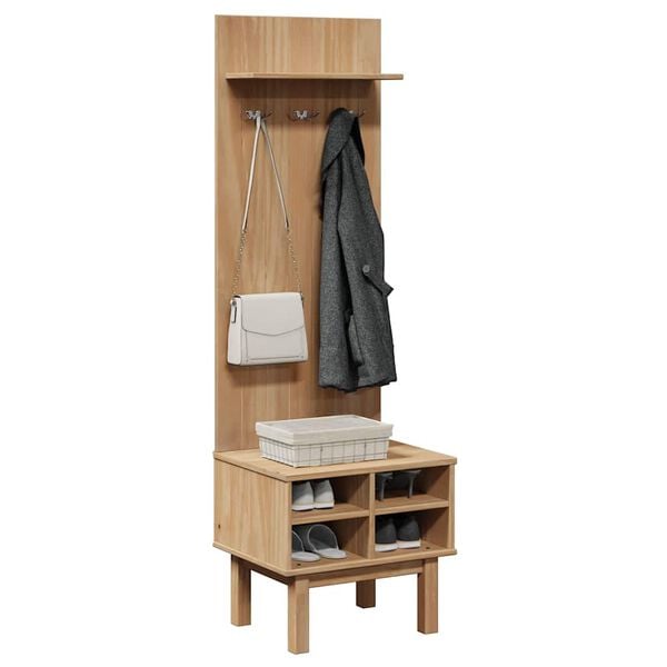 vidaXL Hall Unit OTTA 50x40x160 cm Solid Wood Pine