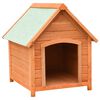vidaXL Dog House | Brown and Green | Solid Pine and Fir Wood | Medium