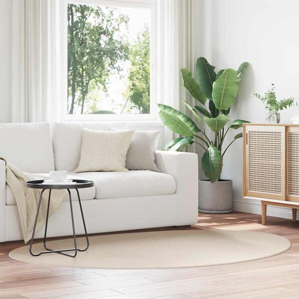 vidaXL Area Rugs HUARTE Beige 140 x 200 cm Polyester