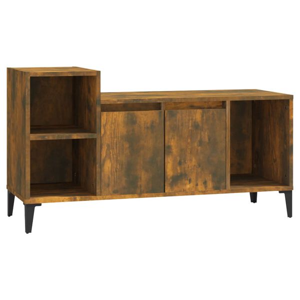 vidaXL TV Cabinet Smoked Oak 100x35x55 cm Engineered Wood