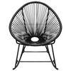 vidaXL Outdoor Rocking Chair Black Poly Rattan