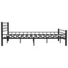 vidaXL Bed Frame without Mattress with Headboard Black 160x200 cm Steel