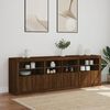 vidaXL Sideboard with LED Lights Brown Oak 202x37x67 cm
