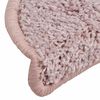 vidaXL Stair Mats 15 pcs 56x17x3 cm Light Pink Half Round