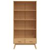 vidaXL Bookcase 4-Tier OLDEN Brown Solid Wood Pine