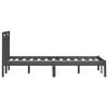 vidaXL Bed Frame without Mattress Grey Solid Wood 200x200 cm (810039+814116)
