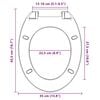 vidaXL Soft-Close Toilet Seat Apricot Oval