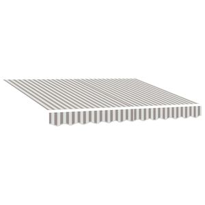 vidaXL Awning Canopy Replacement for 3x2.5 m Light Grey&White Stripe