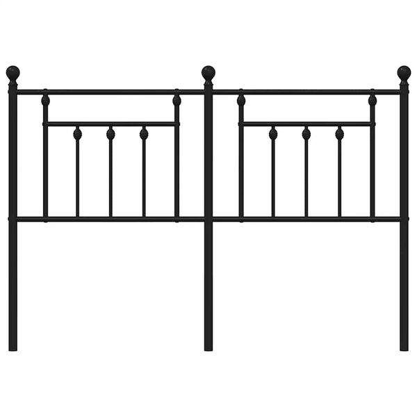 vidaXL Metal Headboard Black 135 cm