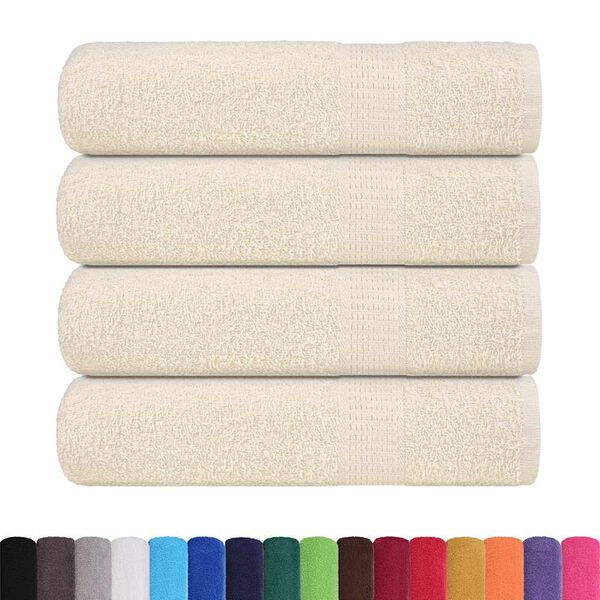 vidaXL Bath Towels "FROGN" 4 pcs Cream 100x150 cm 360 gsm