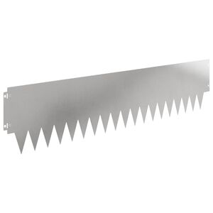 vidaXL Lawn Edging 20 pcs 103 x 25 cm Steel Silver