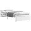 vidaXL Bed Frame without Mattress White Solid Wood 90x200 cm