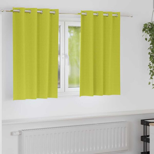 vidaXL Blackout Curtains with Rings 2 pcs Green 140 x 140 cm Polyester