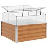 vidaXL Garden Planter with Greenhouse Light Brown 100 x 100 x 77 cm