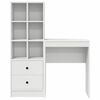 vidaXL Desk with Drawer 2 pcs White