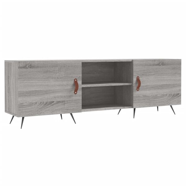 vidaXL TV Cabinet Grey Sonoma 150x30x50 cm Engineered Wood