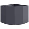 vidaXL Corner Planter Anthracite 60 x 60 x 50 cm Steel