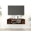 vidaXL Hanging TV Cabinet Smoked Oak 100x30x26.5 cm Engineered Wood