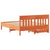 vidaXL Bed Frame without Mattress Wax Brown 135x190 cm Double Solid Wood Pine