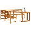 vidaXL Garden Bench Set 4 pcs Brown Solid acacia wood