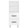 vidaXL Highboard High Gloss White 34.5x34x180 cm Engineered Wood