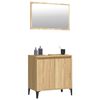 vidaXL 2 Piece Bathroom Furniture Set Sonoma Oak Engineered Wood