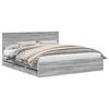 vidaXL Bed Frame with Drawer Grey Sonoma 180 x 200 cm Engineer Wood