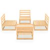 vidaXL 4 Piece Garden Lounge Set Solid Wood Pine