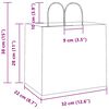 vidaXL Paper Bags 250 pcs with Handles Brown 32x22x28 cm