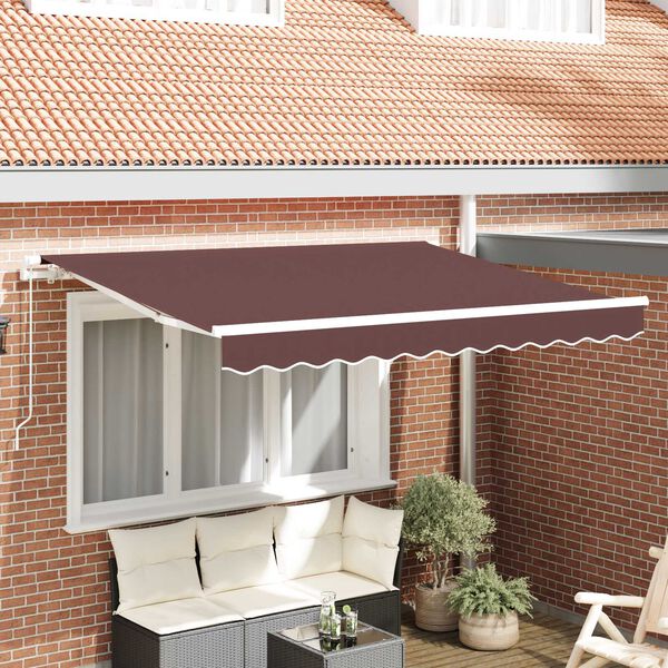vidaXL Awning Replacement Fabric Brown 330 x 195 cm Polyester