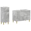 vidaXL 2 Piece Bathroom Cabinet Set ARNHEM Concrete Grey