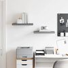 vidaXL Floating Wall Shelves 2 pcs High Gloss Grey 50x23x3.8 cm MDF