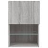 vidaXL TV Cabinet with LED Lights Grey Sonoma 40.5x30x60 cm