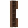 vidaXL Bathroom Cabinet Brown Oak 30x30x183.5 cm Engineered Wood